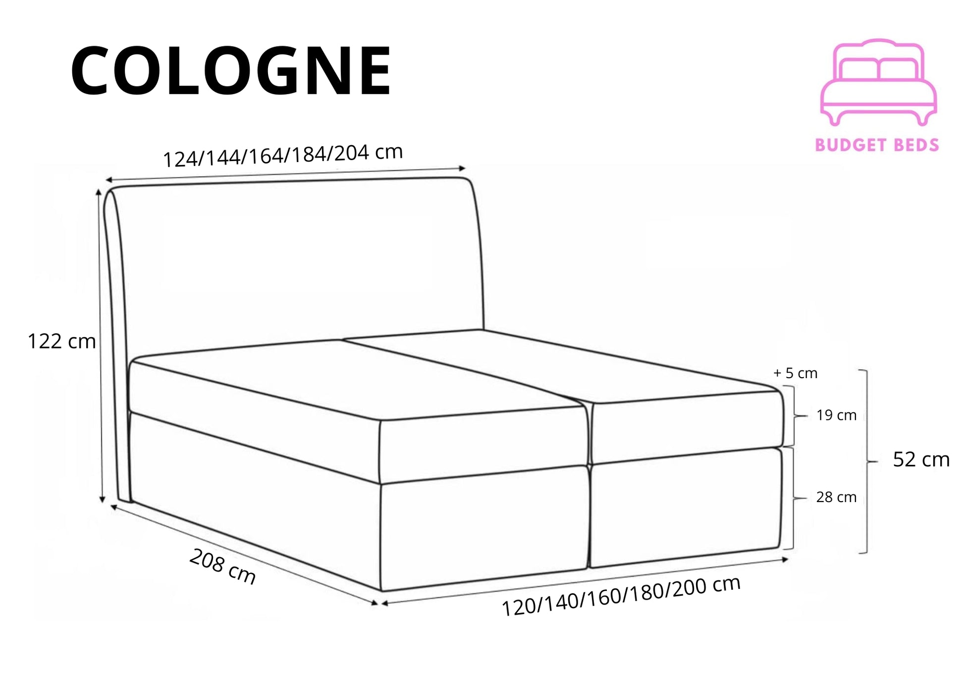 Boxspring Cologne Bed - Elevate Your Bedroom with Elegant Design