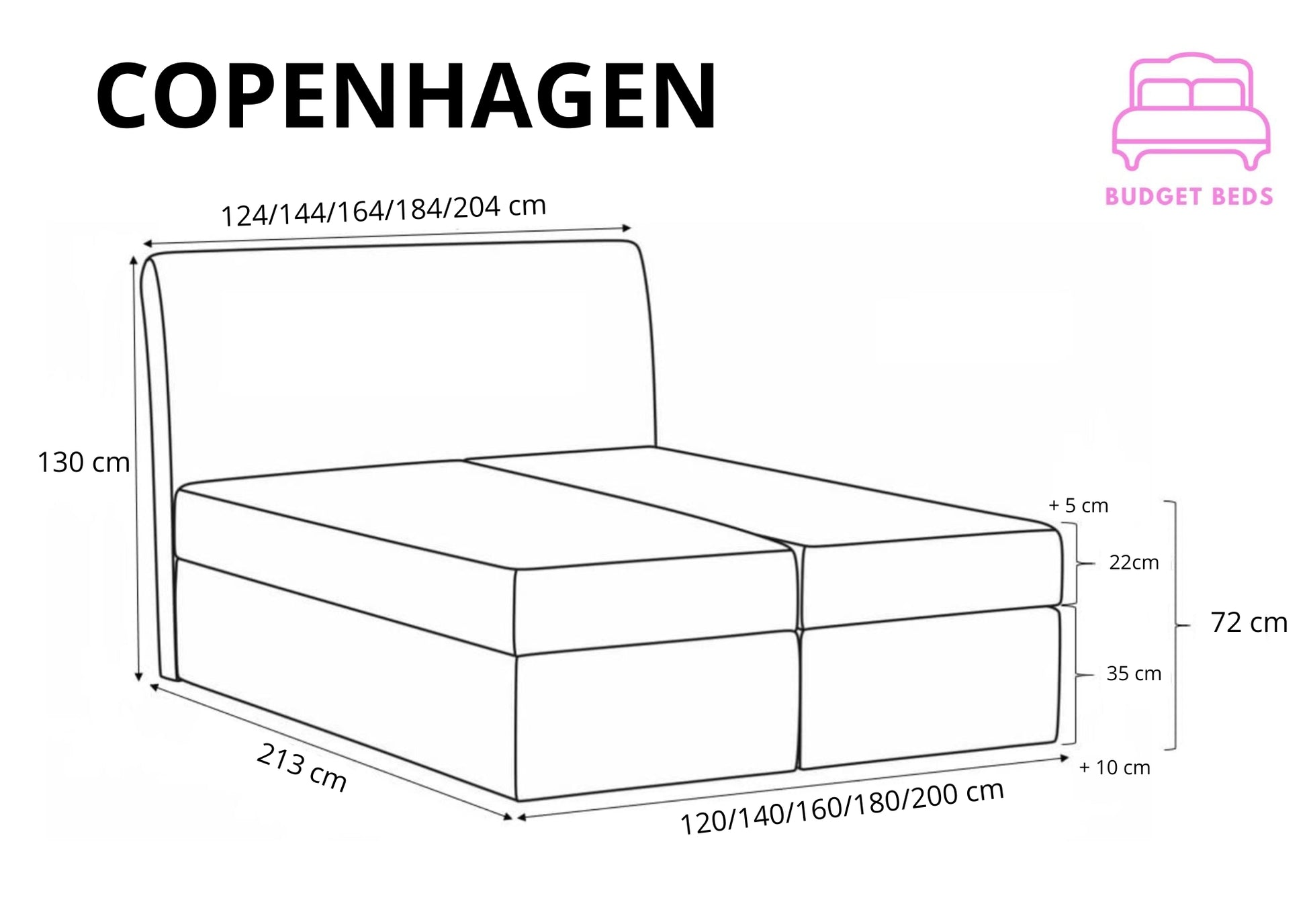 Boxspring Copenhagen Bed - Stylish Design Meets Unmatched Comfort