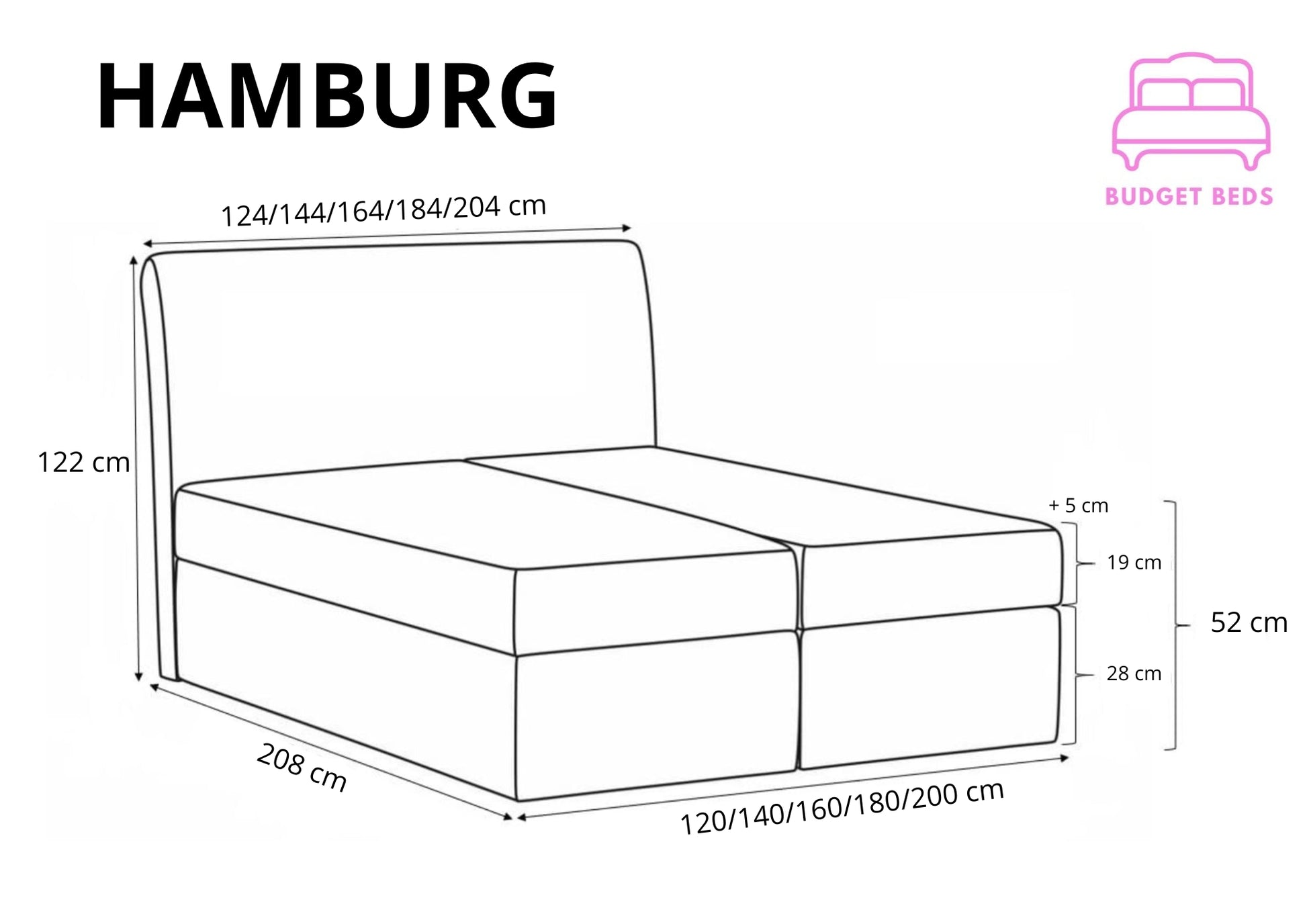 Boxspring Hamburg Bed - Where Comfort Meets Modern Design