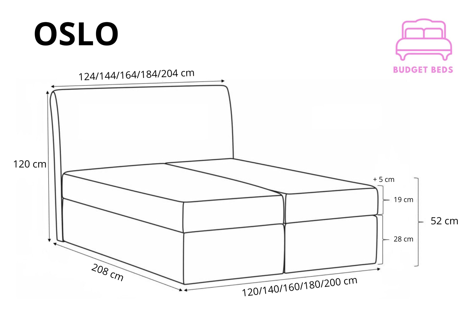 Boxspring Oslo Bed - Scandinavian Elegance Meets Superior Comfort