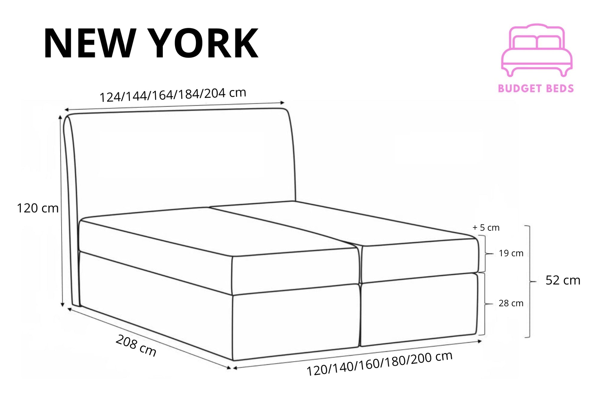 Boxspring New York Bed - Modern Luxury and Unmatched Comfort